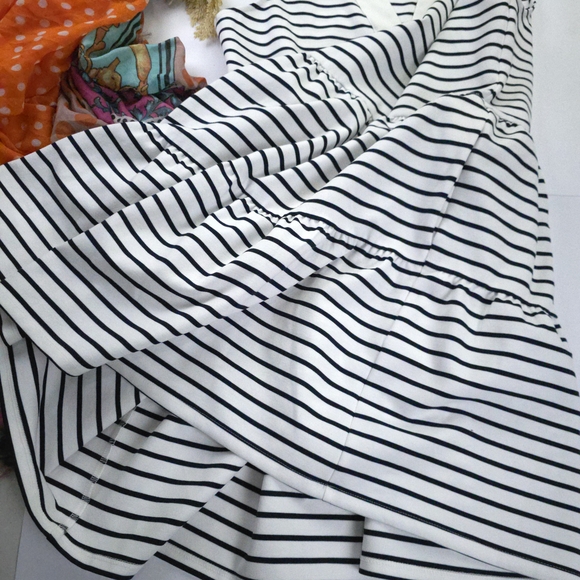 Eliza J Black and White Striped Casual Dress - Picture 7 of 12